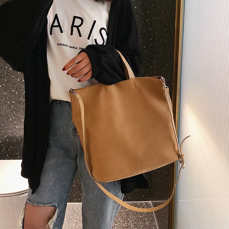 2019 Autumn New Style WOMEN'S Bag Simple Hand Large Bag Dull Polish Textured Solid Color Shoulder Bag Versatile Vintage Large-Vo 
2019 Autumn New Style WOMEN'S Bag Simple Hand Large Bag Dull Polish Textured Solid Color Shoulder Bag Versatile Vintage Large-Vo