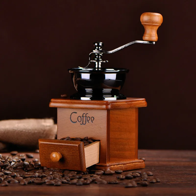 Manual Coffee Grinder,Europe Vintage Style Wooden Coffee Grinder Roller Grain Mill Hand Crank Coffee Grinders
Manual Coffee Grinder,Europe Vintage Style Wooden Coffee Grinder Roller Grain Mill Hand Crank Coffee Grinders