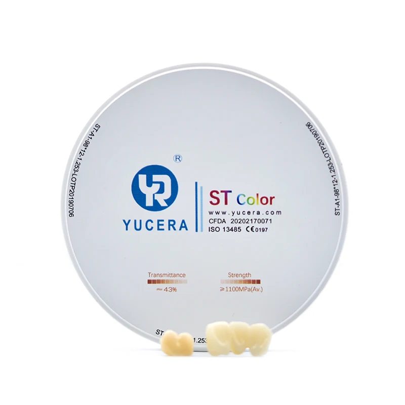 St color preshade Blank 98 Dental Zirconia Block Hot Product Super Translucency Disc Blank
St color preshade Blank 98 Dental Zirconia Block Hot Product Super Translucency Disc Blank