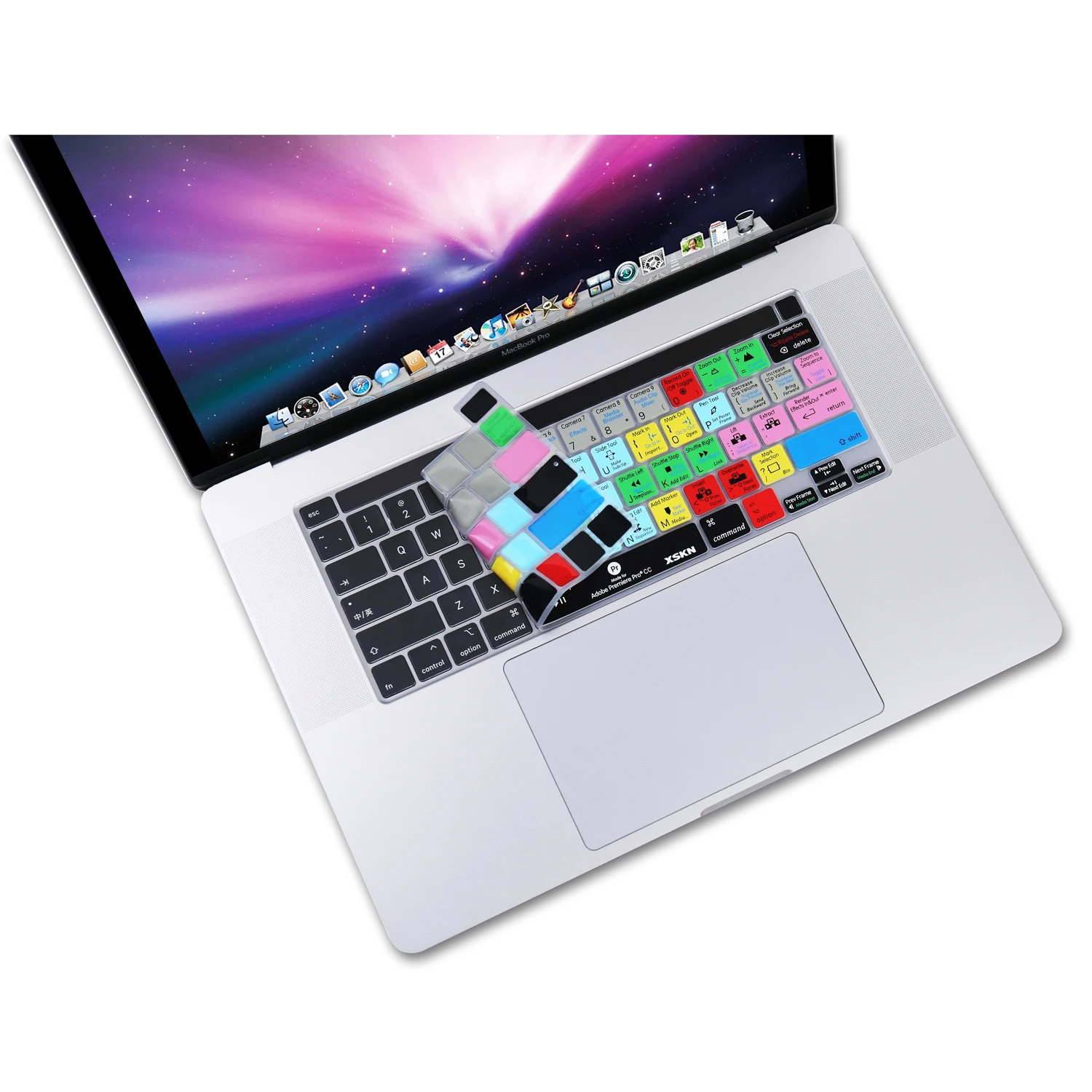 

XSKN Premiere Pro Shortcuts Keyboard Cover Skin for New MacBook Pro 13.3 16 Touch Bar A2141 A2338 M1 A2251 A2289 US Version