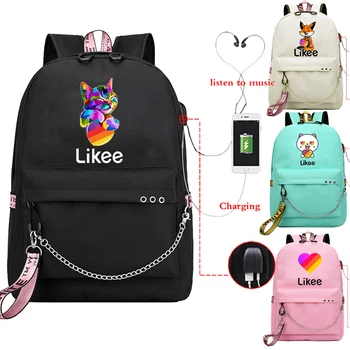 new Likee Backpack USB Charge LIKEE Video App Laptop Backpack Teenage Girls School Bags Russian Styles Zipper Book Bag Students
new Likee Backpack USB Charge LIKEE Video App Laptop Backpack Teenage Girls School Bags Russian Styles Zipper Book Bag Students
