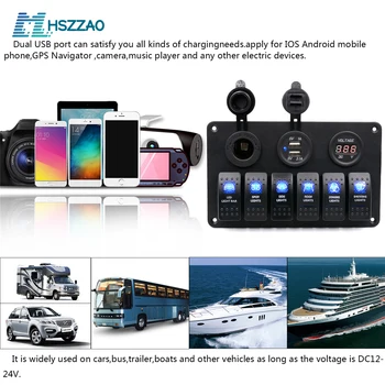 Car Universal 6 Digits Multi Function Switch Panel USB Charger Cigarette Lighter Seat Digital Voltmeter For Ship Yacht RV Bus
Car Universal 6 Digits Multi Function Switch Panel USB Charger Cigarette Lighter Seat Digital Voltmeter For Ship Yacht RV Bus
