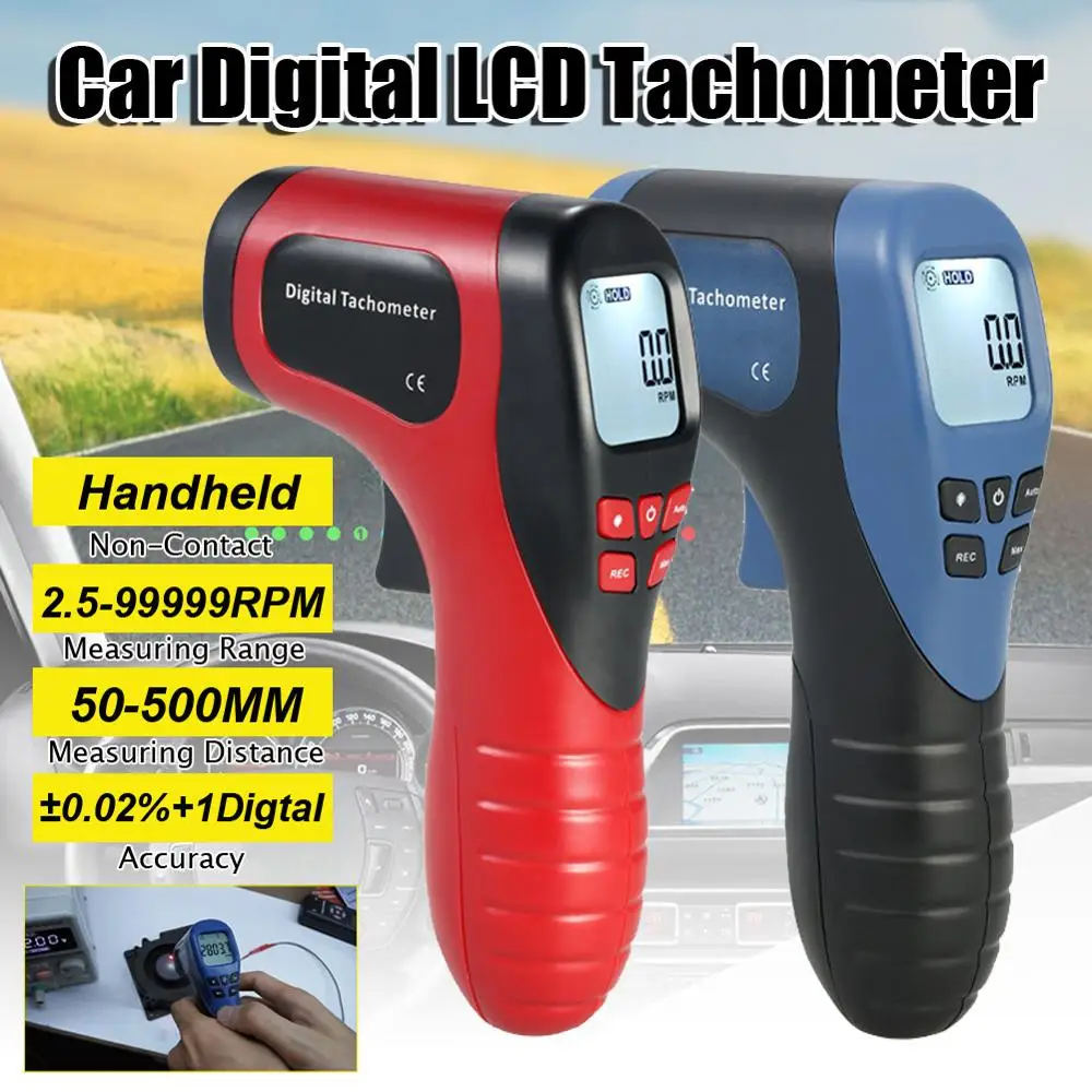 ProfessionTachometer Digital LCD Tachometer Laser Non-Contact Tach Range 2.5-99999RPM Motor Speed Gun Style Speed Meter
ProfessionTachometer Digital LCD Tachometer Laser Non-Contact Tach Range 2.5-99999RPM Motor Speed Gun Style Speed Meter
