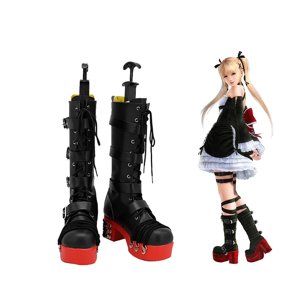 Dead or Alive 5 Marie Rose Cosplay Boots Black Leather Shoes Custom Made for Adults and Kids
Dead or Alive 5 Marie Rose Cosplay Boots Black Leather Shoes Custom Made for Adults and Kids
