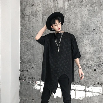 New Oversize Irregular Hem Loose T-shirt Male Fashion Hiphop Punk Gothic Style Short Sleeve Tee Shirt
New Oversize Irregular Hem Loose T-shirt Male Fashion Hiphop Punk Gothic Style Short Sleeve Tee Shirt