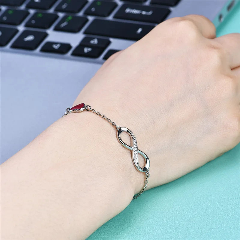 LByzHan – Bracelet réglable en argent authentique pour femmes, bijou tendance, 8 mots, cadeau, CMB81 5