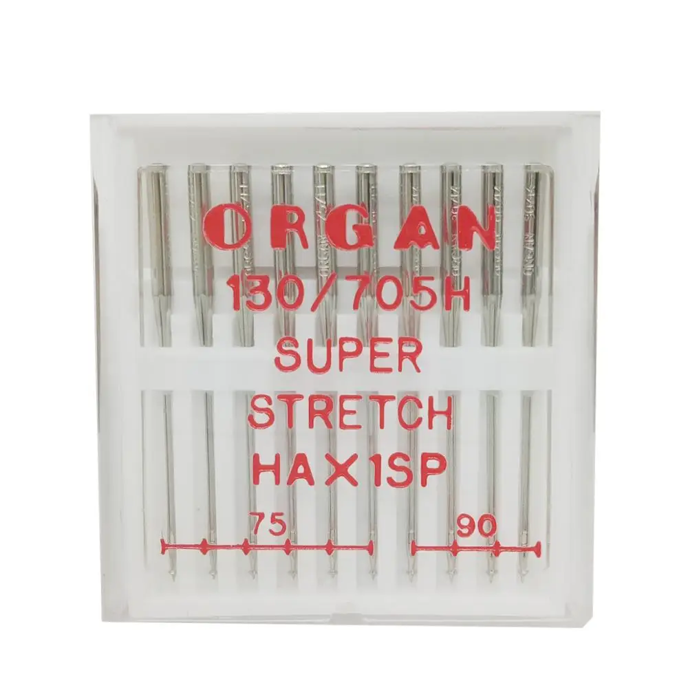 10pcs/pack Organ Super Stretch Needles For Elastic Knitted Fabric Anti-jump Needle for Home Sewing Machine HAX1SP Size 75 90 Mix
10pcs/pack Organ Super Stretch Needles For Elastic Knitted Fabric Anti-jump Needle for Home Sewing Machine HAX1SP Size 75 90 Mix