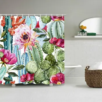 Cactus flower polyester printing bathroom shower curtain bathroom partition curtain comes with hook
Cactus flower polyester printing bathroom shower curtain bathroom partition curtain comes with hook