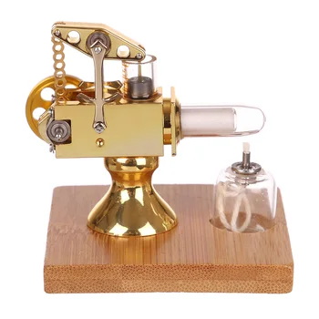 Quartz Hot Cylinder Mini Balance Type Stirling Engine Model with Solid Wood Base 2020 new arrival - Golden
Quartz Hot Cylinder Mini Balance Type Stirling Engine Model with Solid Wood Base 2020 new arrival - Golden