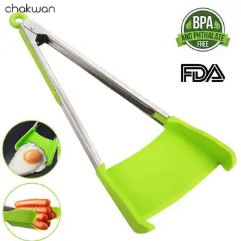 Silicone Clever Tongs 2-in-1 Kitchen Turners & Tongs Non-stick Heat Resistant Dishwasher Safe BPA Free BBQ Kitchen Cooking
Silicone Clever Tongs 2-in-1 Kitchen Turners & Tongs Non-stick Heat Resistant Dishwasher Safe BPA Free BBQ Kitchen Cooking