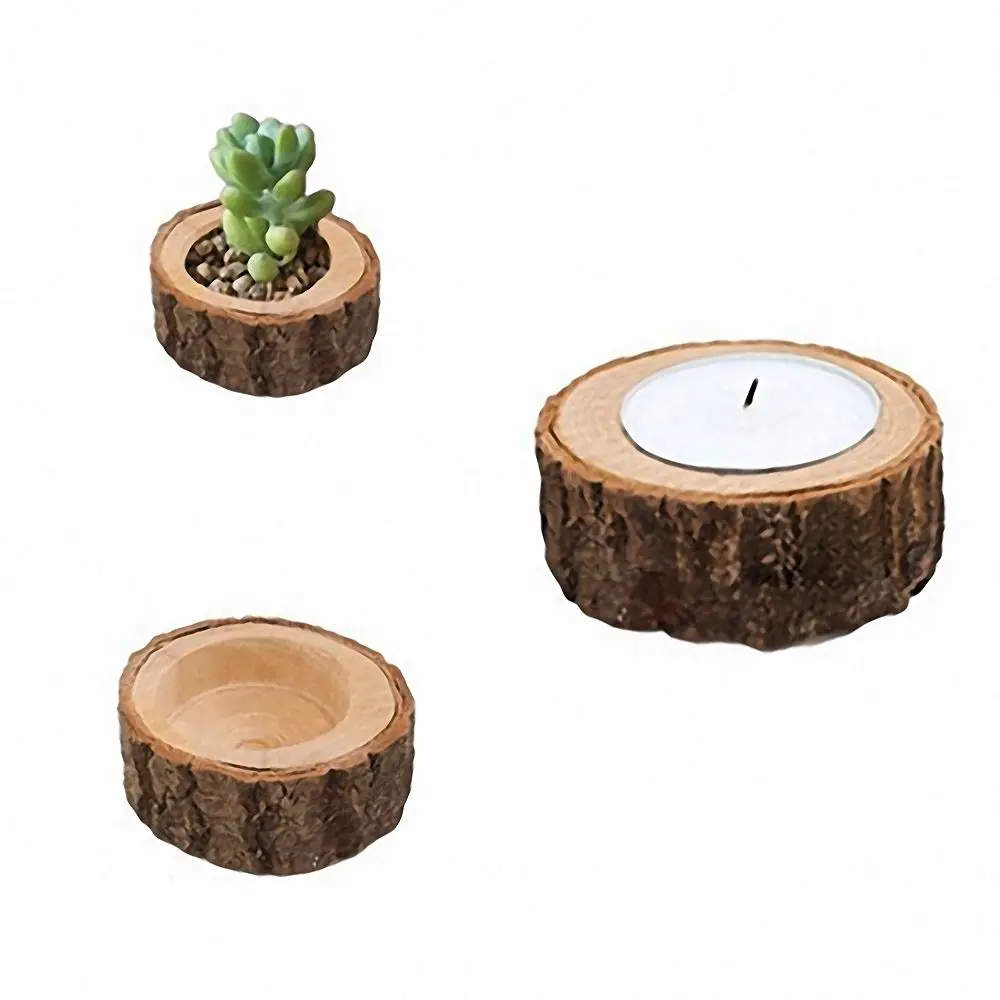 1 Pcs Candle Holders DIY Wooden Bark Candlestick Candle Stand Flower Pot Micro Landscape Wedding Party Decor Crafts 
1 Pcs Candle Holders DIY Wooden Bark Candlestick Candle Stand Flower Pot Micro Landscape Wedding Party Decor Crafts