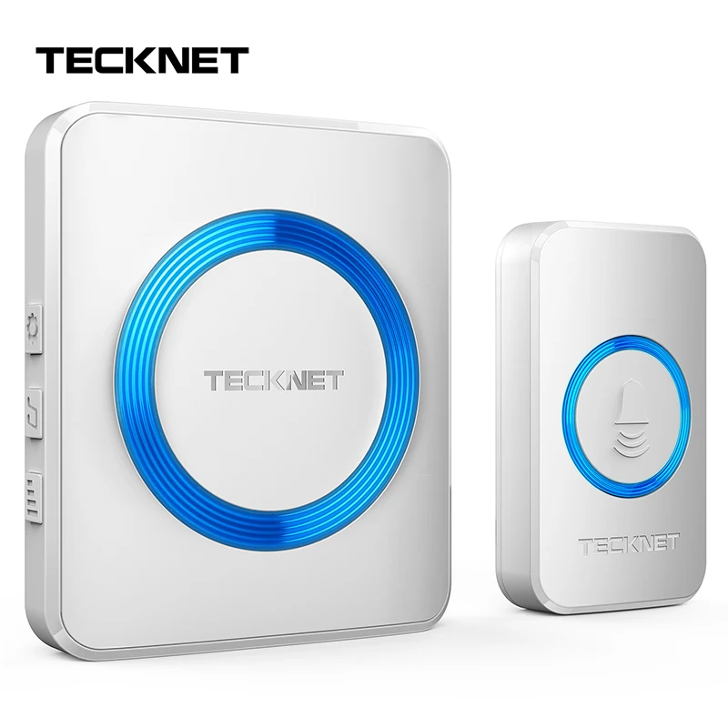 TeckNet 52 Chime Wireless Door Bell Waterproof 300M Remote Doorbell EU UK Plug Smart Door Bell With Battery Home DOORBELL 
TeckNet 52 Chime Wireless Door Bell Waterproof 300M Remote Doorbell EU UK Plug Smart Door Bell With Battery Home DOORBELL