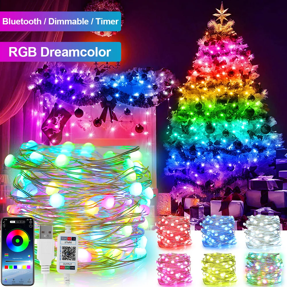 СВЕТОДИОДНАЯ Гирлянда Dream Color, совместимая с Bluetooth, водонепроницаемая, USB, Рождественская гирлянда
СВЕТОДИОДНАЯ Гирлянда Dream Color, совместимая с Bluetooth, водонепроницаемая, USB, Рождественская гирлянда