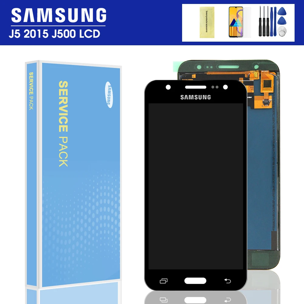 ЖК дисплей с возможностью регулировки яркости j500f для Samsung Galaxy J5 2015 J500 J500FN J500M J500H