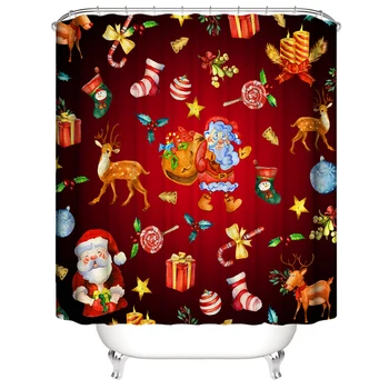 Transfer warehouse with water wash standard Christmas classic red Cyan green Christmas day shower curtain
Transfer warehouse with water wash standard Christmas classic red Cyan green Christmas day shower curtain