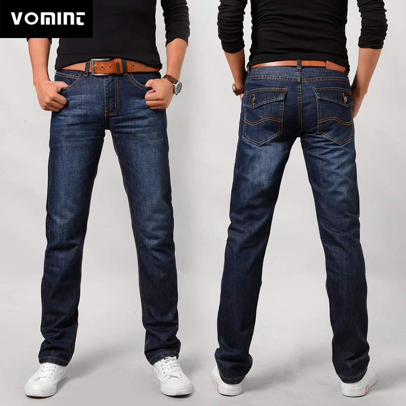 Фото Прямые джинсы Vomint модные стильные мужские длинные брюки с талией 6699-1  | Мужские джинсы (32955814028)