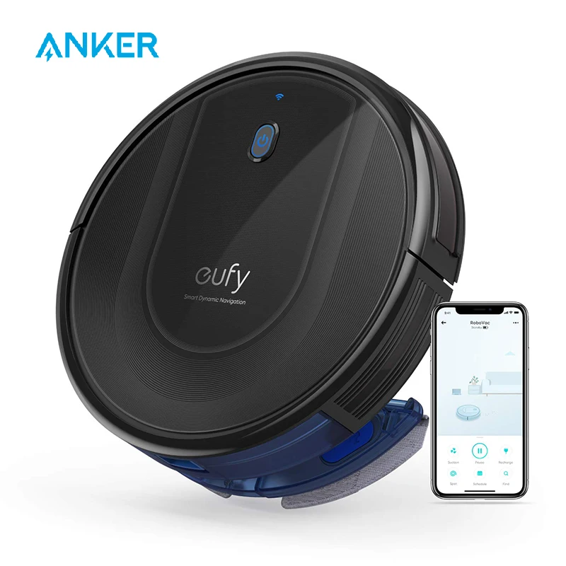 Робот-пылесос eufy RoboVac G10 Hybrid умная динамическая навигация 2 в 1 щетка и швабра Wi-Fi