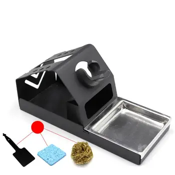 Soldering Iron Stand Holder Welding Tool Handle Metal Support Station Frame Bracket Base With Solder Sponge High Temperature
Soldering Iron Stand Holder Welding Tool Handle Metal Support Station Frame Bracket Base With Solder Sponge High Temperature