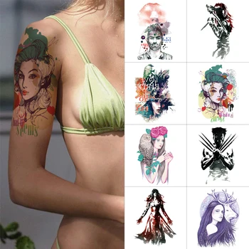 Black Temporary tattoo sticker warrior colours flower girl human face birdie Waterproof fake tattoo for men women arm body
Black Temporary tattoo sticker warrior colours flower girl human face birdie Waterproof fake tattoo for men women arm body