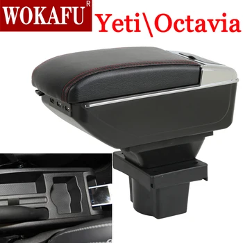 For SKODA Yeti Octavia armrest box central Store content box with cup holder ashtray Can rise with USB accessory
For SKODA Yeti Octavia armrest box central Store content box with cup holder ashtray Can rise with USB accessory