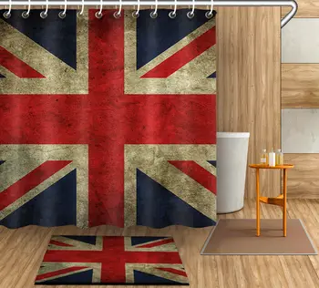 Waterproof Fabric Shower Curtain Liner Vintage British Flag Bath Accessory Sets
Waterproof Fabric Shower Curtain Liner Vintage British Flag Bath Accessory Sets