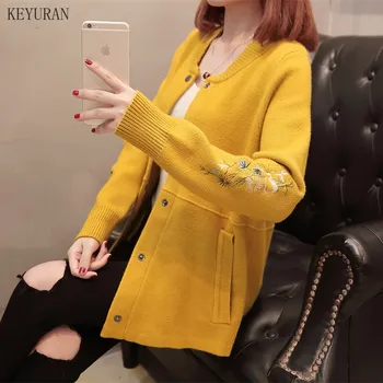 Plus Size Sweater Jackets Women's Spring Autumn Short Knit Outerwear Embroidered Cardigan Sweater Thick Warm Female Casual Tops
Plus Size Sweater Jackets Women's Spring Autumn Short Knit Outerwear Embroidered Cardigan Sweater Thick Warm Female Casual Tops