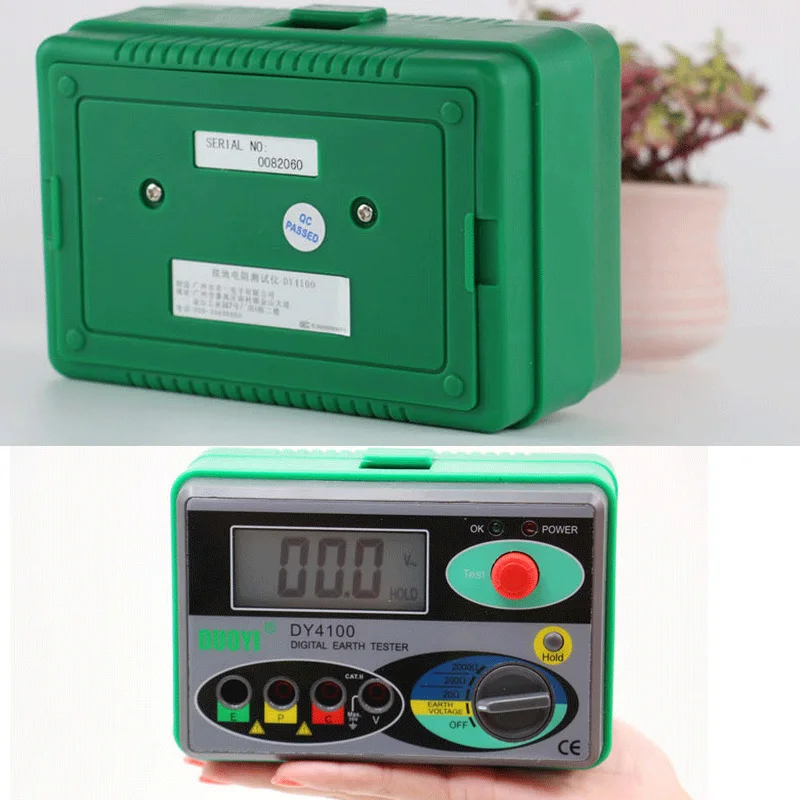 0-2000 Ohm Digital Earth Ground Resistance Tester Portable Real Meter 0.01Higher Accuracy Simple to Operate New | Инструменты