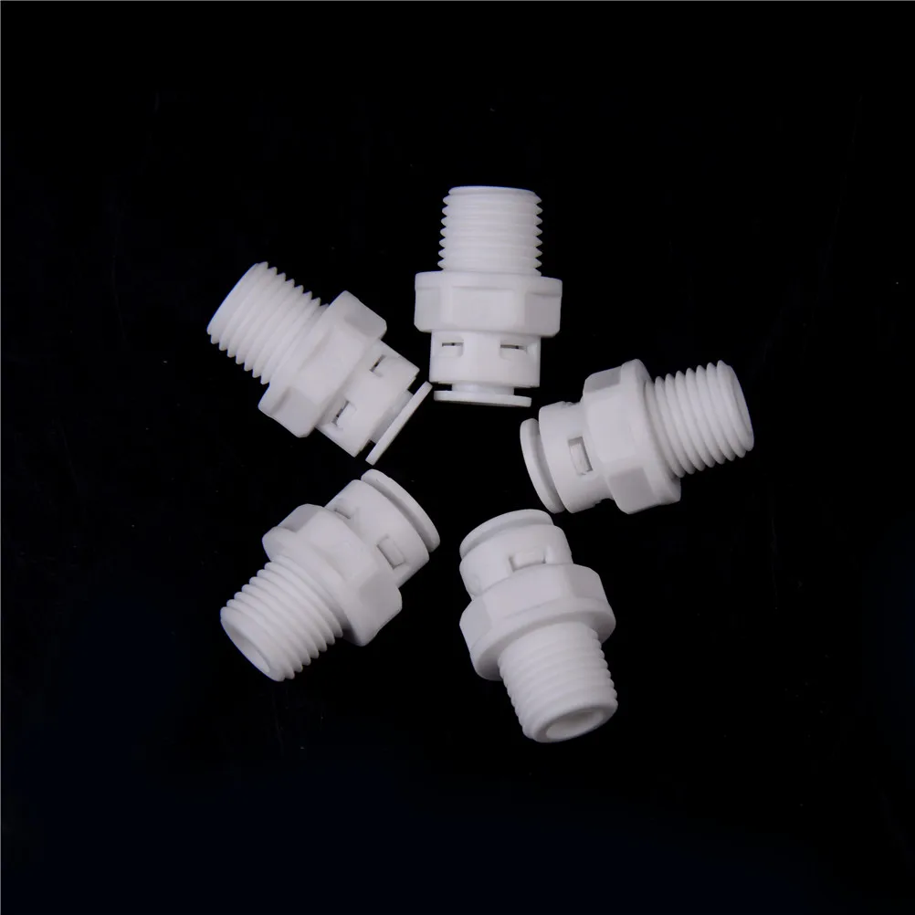 Новые 5 шт RO водяного подключения белый 1/4 ''Push Fit трубки 1/4'' резьба для