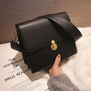 Fashion Women Shoulder Bags Designer Wide Strap Messenger Bag Luxury Pu Leather Crossbody Bag Simply Big Flap Female Large Purse 
Fashion Women Shoulder Bags Designer Wide Strap Messenger Bag Luxury Pu Leather Crossbody Bag Simply Big Flap Female Large Purse