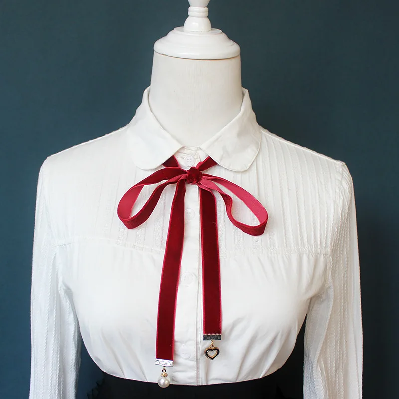 Женский подарочный галстук-бабочка из сплава с жемчужными бусинами | Аксессуары