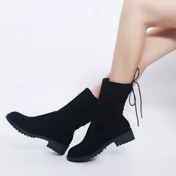 2019 Autumn Women Flock Boots Large Size Suede Winter Female Short Mid-calf Boot Flat Slip-on Slim Fashion Shoes Woman
2019 Autumn Women Flock Boots Large Size Suede Winter Female Short Mid-calf Boot Flat Slip-on Slim Fashion Shoes Woman