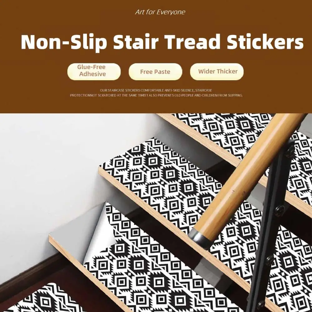 10pcs Set Non-Slip Stair Tread Stickers with Multiple Suit Selection for Beautify Your Stairway
10pcs Set Non-Slip Stair Tread Stickers with Multiple Suit Selection for Beautify Your Stairway