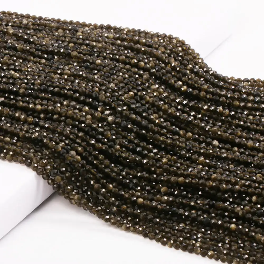 Small Beads Natural Stone Beads Obsidian 2 3mm Section Loose Beads for Jewelry Making Necklace DIY Bracelet Accessories (38cm)
Small Beads Natural Stone Beads Obsidian 2 3mm Section Loose Beads for Jewelry Making Necklace DIY Bracelet Accessories (38cm)