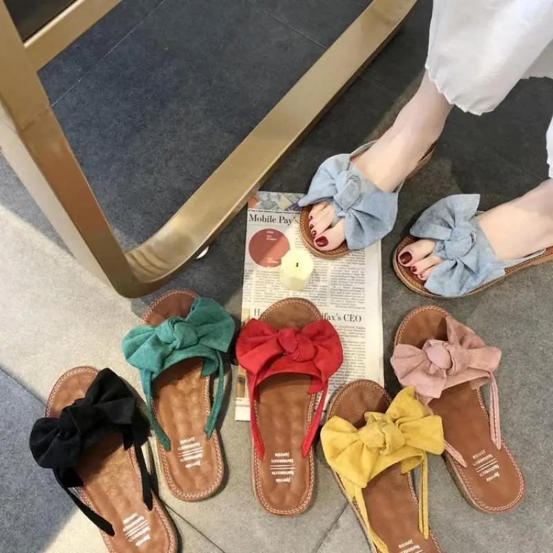 CINESSD Chaussure Femme Cloth Summer Slippers Women Solid Sandals Woman 2020 New Fashion Butterfly Flip Flops Beach Shoes Woman
CINESSD Chaussure Femme Cloth Summer Slippers Women Solid Sandals Woman 2020 New Fashion Butterfly Flip Flops Beach Shoes Woman