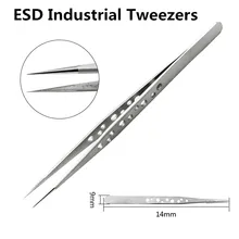 1PC Anti-Magnetic ESD Industrial Tweezers Anti-static Stainless Steel Tweezers For Electronics Soldering Maintenance Tools
1PC Anti-Magnetic ESD Industrial Tweezers Anti-static Stainless Steel Tweezers For Electronics Soldering Maintenance Tools