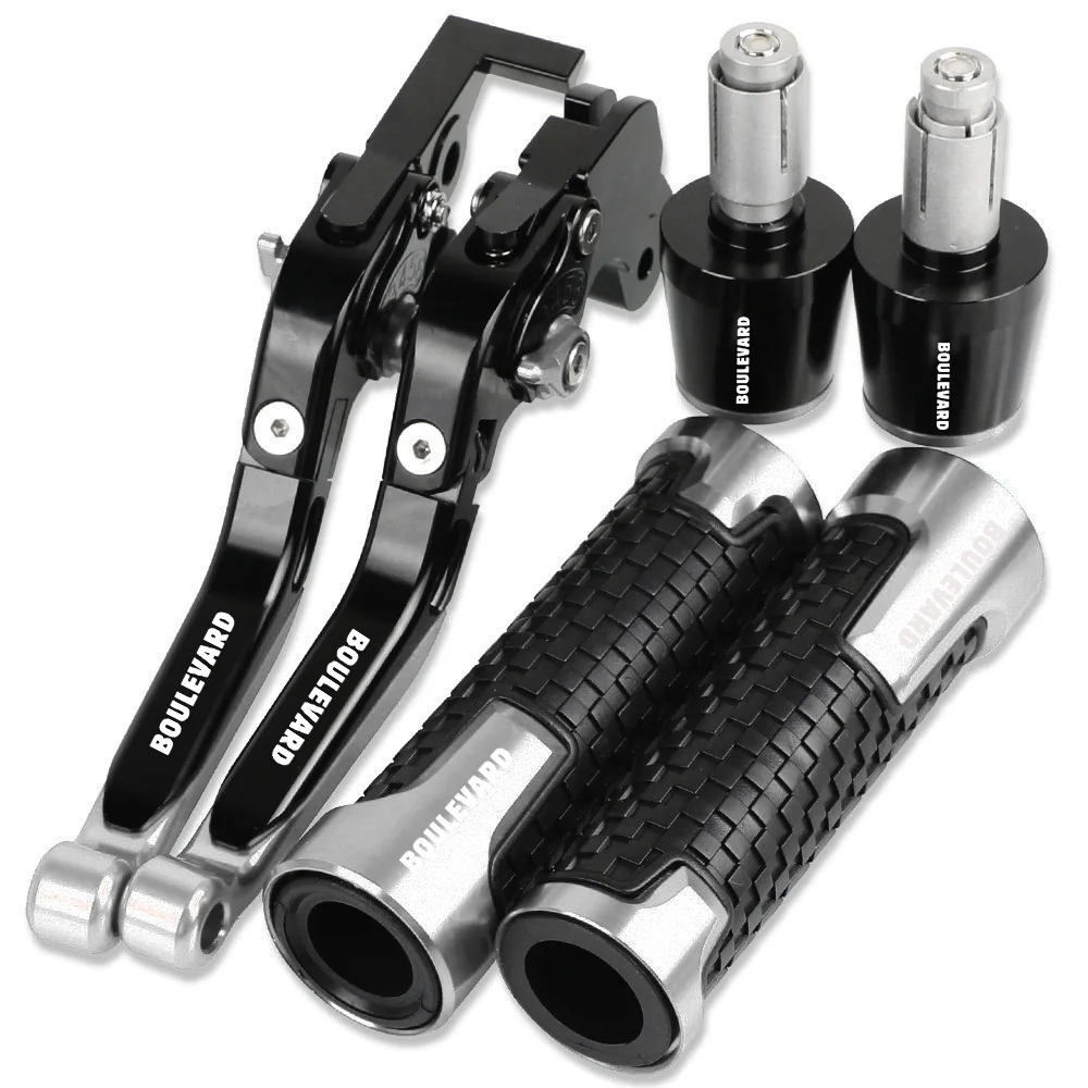 

Motorcycle Aluminum Adjustable Brake Clutch Levers Hand Grips Ends For SUZUKI BOULEVARD S50 2005 2006 2007 Accessories