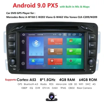 Android 10 Car GPS DVD Player Fit Mercedes Benz W209 W203 W168 ML W163 W463 Viano W639 Vito Vaneo 1080P DVR DTV-IN DAB+ TPMS OBD
Android 10 Car GPS DVD Player Fit Mercedes Benz W209 W203 W168 ML W163 W463 Viano W639 Vito Vaneo 1080P DVR DTV-IN DAB+ TPMS OBD