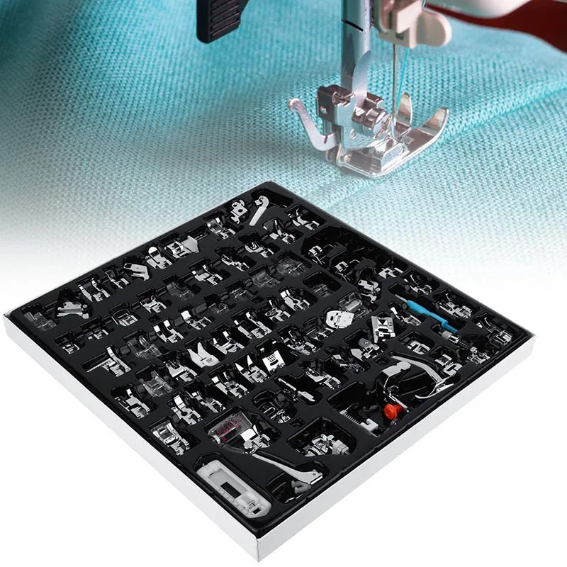 72pc Sewing Machine Presser Foot Press Feet For Brother Singer Kit Braiding Blind Stitch OverLock Zipper Ruler Parts
72pc Sewing Machine Presser Foot Press Feet For Brother Singer Kit Braiding Blind Stitch OverLock Zipper Ruler Parts