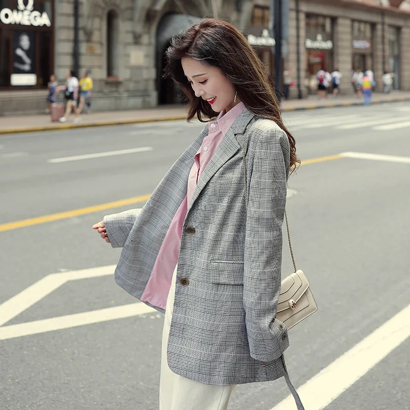 2019 Spring And Autumn New Style Retro England Ventilation Network Red Suit Women's Plaid Suit Jacket Korean-style Versatile Sli
2019 Spring And Autumn New Style Retro England Ventilation Network Red Suit Women's Plaid Suit Jacket Korean-style Versatile Sli