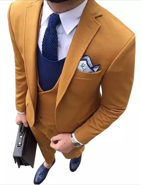 Handsome Single Breasted Groom Wear Tuxedos Peak Lapel Wedding Formal Suits Party vening Best Man Blazer (Jacket+Pants+Vest) 
Handsome Single Breasted Groom Wear Tuxedos Peak Lapel Wedding Formal Suits Party vening Best Man Blazer (Jacket+Pants+Vest)