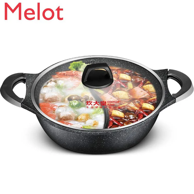 Chinese Style Thickened Maifan Stone Color Non-Stick Two-Flavor Hot Pot Induction Cooker for Home Mandarin Duck Hot Pot
Chinese Style Thickened Maifan Stone Color Non-Stick Two-Flavor Hot Pot Induction Cooker for Home Mandarin Duck Hot Pot