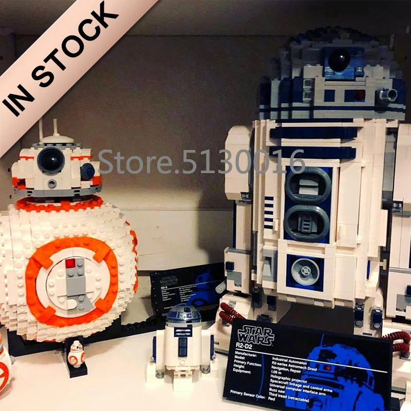 Star Series Wars Robot Series R2D2 BB8 WALL E 16003 05043 10906 687Pcs Ideas Model Building Blocks 10232 75187 10225 05128 21303
Star Series Wars Robot Series R2D2 BB8 WALL E 16003 05043 10906 687Pcs Ideas Model Building Blocks 10232 75187 10225 05128 21303