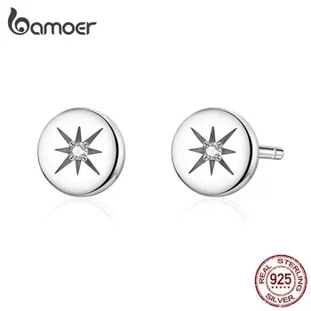 Authentic 925 Sterling Silver Sparkling Star Round Stud Earrings With Clear CZ Compatible with Original Jewelry SCE734
Authentic 925 Sterling Silver Sparkling Star Round Stud Earrings With Clear CZ Compatible with Original Jewelry SCE734