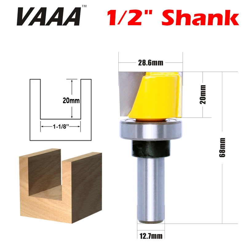 VAAA 1pc 1/2" Shank Woodworking Router Bits Burrs Cutter Wood Imitation Milling Cutter CNC Cleaning Bottom Bit With Bearing
VAAA 1pc 1/2" Shank Woodworking Router Bits Burrs Cutter Wood Imitation Milling Cutter CNC Cleaning Bottom Bit With Bearing