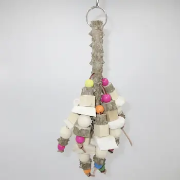 Parrot Toy Pure Natural Colorful Knot and Block Rainbow Chewing Hanging Toy for K4UA
Parrot Toy Pure Natural Colorful Knot and Block Rainbow Chewing Hanging Toy for K4UA