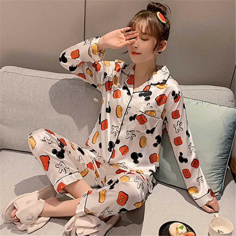 New 2020 Lazy Style Women Pyjamas Sets Cute Carton Long Sleeve Cartoon Sleepwear Set Loose Leisure Home Pajamas Set for Girl
New 2020 Lazy Style Women Pyjamas Sets Cute Carton Long Sleeve Cartoon Sleepwear Set Loose Leisure Home Pajamas Set for Girl