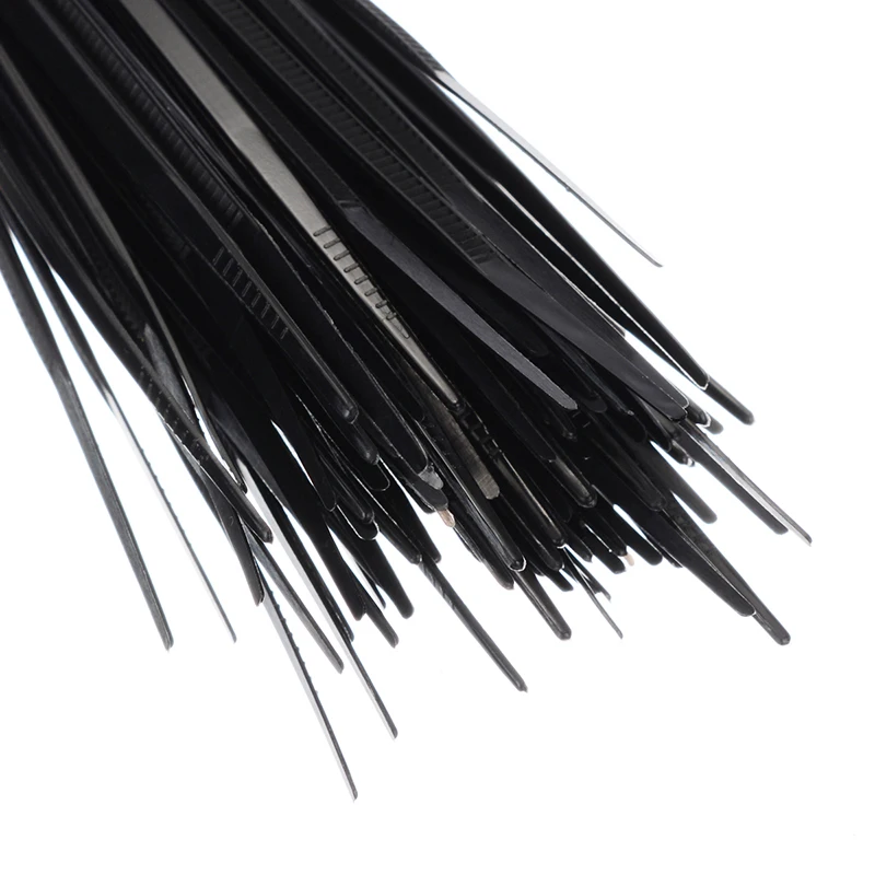 100pcs Black Self Locking Cable Tie High Quality Nylon Fasten Zip Wire Wrap Strap 3x200mm