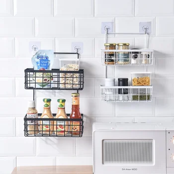 Forged iron double net wall layer hanging kitchen storage shelf storage rack from
Forged iron double net wall layer hanging kitchen storage shelf storage rack from