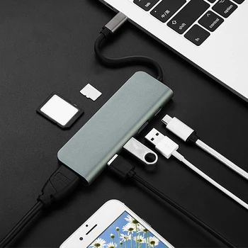 Portable Multifunctional Video Output HDMI 7 Port Concentrator Type-c USB-C Charging 
Portable Multifunctional Video Output HDMI 7 Port Concentrator Type-c USB-C Charging