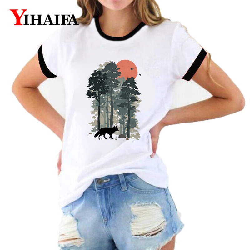 3D T Shirts Women Printed Tees Wolf Forest Graphic Tee Summer Short Sleeve Ladies Fashion Pattern Casual Tops
3D T Shirts Women Printed Tees Wolf Forest Graphic Tee Summer Short Sleeve Ladies Fashion Pattern Casual Tops